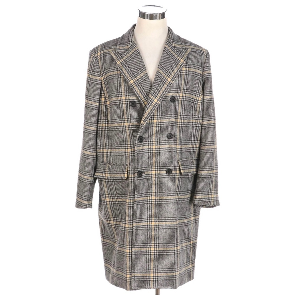 Ralph Lauren Black and Yellow Vayko  Trench Coat